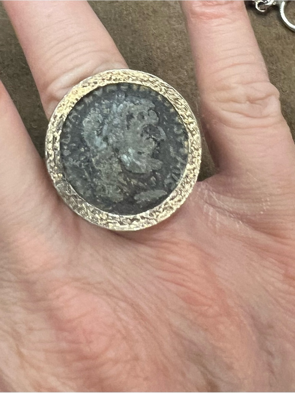 Silver and gold-tone Coin Ring